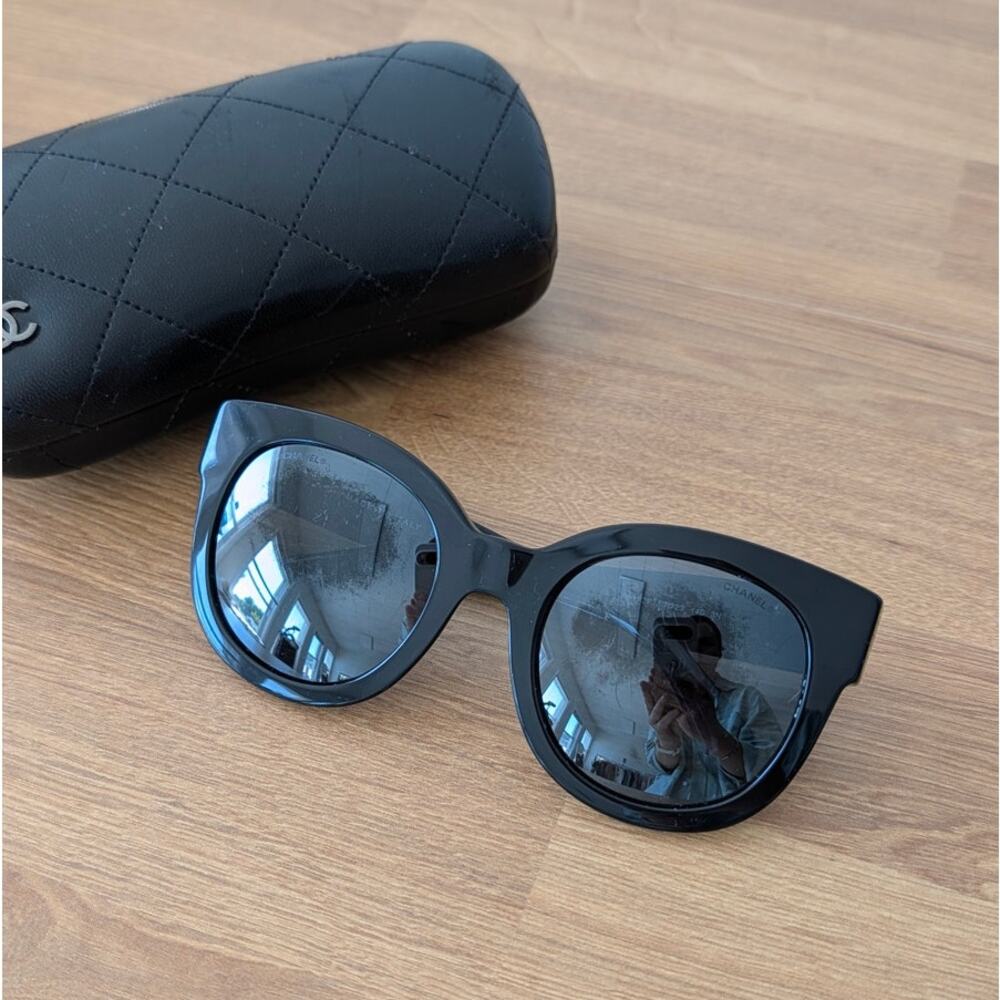 Chanel Acetate Butterfly Signature CC Sunglasses 5358 501/26 Black